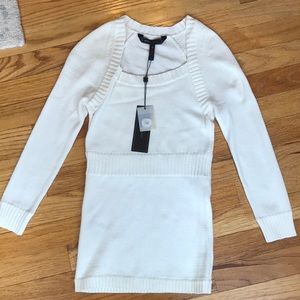 BCBG elegant white sweater